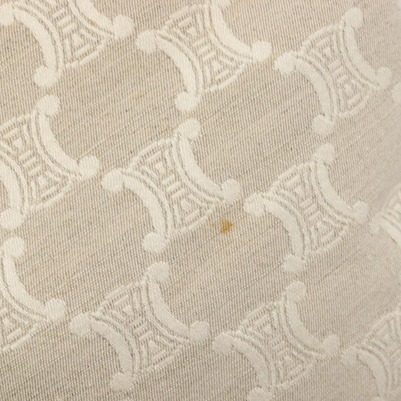 CELINE C Macadam Canvas Tote Bag Ivory Gold Auth 214658