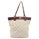 CELINE C Macadam Canvas Tote Bag Ivory Gold Auth 214658-2