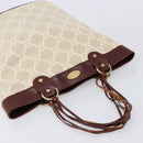 CELINE C Macadam Canvas Tote Bag Ivory Gold Auth 214658-6