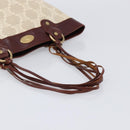 CELINE C Macadam Canvas Tote Bag Ivory Gold Auth 214658-7