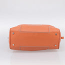 LOEWE Amazona 36 Hand Bag Leather Orange Silver Auth 214659A-10