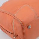 LOEWE Amazona 36 Hand Bag Leather Orange Silver Auth 214659A-12