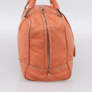 LOEWE Amazona 36 Hand Bag Leather Orange Silver Auth 214659A-4
