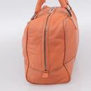 LOEWE Amazona 36 Hand Bag Leather Orange Silver Auth 214659A-5