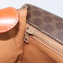 CELINE Macadam Canvas Circle Shoulder Bag PVC Leather Brown Gold Auth 214660A-20