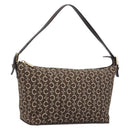 CELINE C Macadam Canvas Shoulder Bag Brown Gold Auth 214671A-1