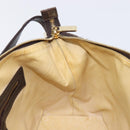 CELINE C Macadam Canvas Shoulder Bag Brown Gold Auth 214671A-18