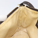 CELINE C Macadam Canvas Shoulder Bag Brown Gold Auth 214671A-19