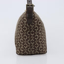 CELINE C Macadam Canvas Shoulder Bag Brown Gold Auth 214671A-4
