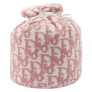 Christian Dior Trotter Pouch Pile Pink White Auth 214674A-1