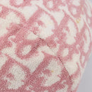 Christian Dior Trotter Pouch Pile Pink White Auth 214674A-12