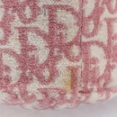 Christian Dior Trotter Pouch Pile Pink White Auth 214674A-4