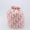Christian Dior Trotter Pouch Pile Pink White Auth 214674A-6