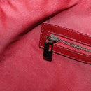 FENDI Zucchino Canvas Hand Bag Red Gold Auth 214677V-23