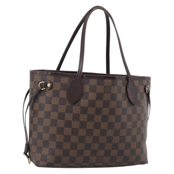 LOUIS VUITTON Damier Ebene Neverfull PM Tote Bag N51109 LV Auth 214678