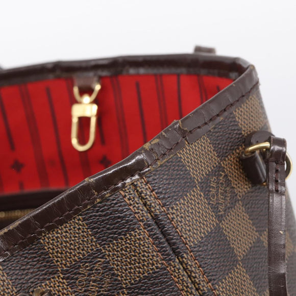 LOUIS VUITTON Damier Ebene Neverfull PM Tote Bag N51109 LV Auth 214678