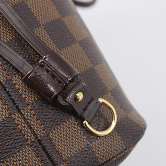 LOUIS VUITTON Damier Ebene Neverfull PM Tote Bag N51109 LV Auth 214678