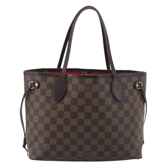 LOUIS VUITTON Damier Ebene Neverfull PM Tote Bag N51109 LV Auth 214678