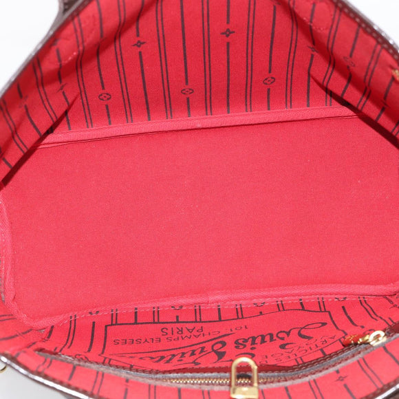 LOUIS VUITTON Damier Ebene Neverfull PM Tote Bag N51109 LV Auth 214678
