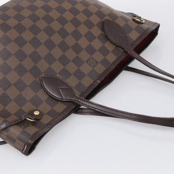 LOUIS VUITTON Damier Ebene Neverfull PM Tote Bag N51109 LV Auth 214678