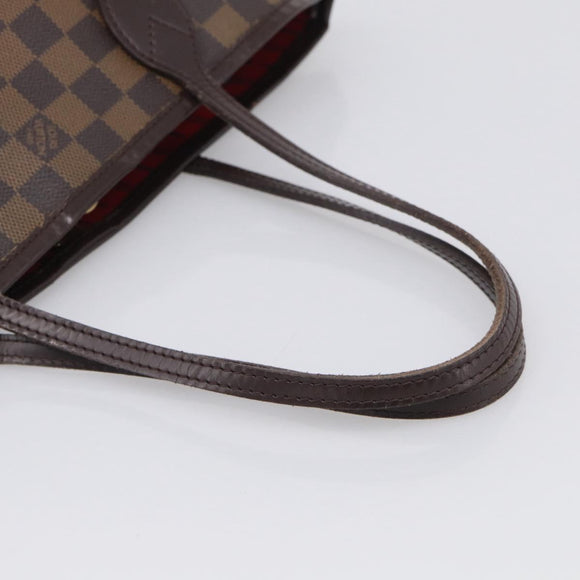 LOUIS VUITTON Damier Ebene Neverfull PM Tote Bag N51109 LV Auth 214678
