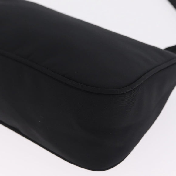 PRADA Accessory Pouch Nylon Black Silver Auth 214679V