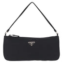 PRADA Accessory Pouch Nylon Black Silver Auth 214679V-2