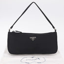 PRADA Accessory Pouch Nylon Black Silver Auth 214679V-23
