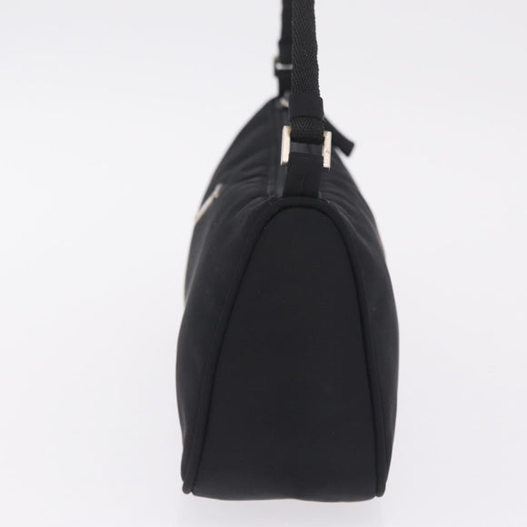 PRADA Accessory Pouch Nylon Black Silver Auth 214679V