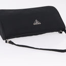 PRADA Accessory Pouch Nylon Black Silver Auth 214679V-6