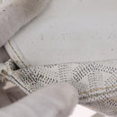 Goyard Herringbone Saint Louis PM Tote Bag PVC White Silver Auth 214681-26