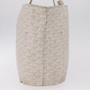Goyard Herringbone Saint Louis PM Tote Bag PVC White Silver Auth 214681-6