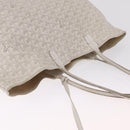 Goyard Herringbone Saint Louis PM Tote Bag PVC White Silver Auth 214681-7