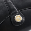 CELINE Shoulder Bag Leather Black Gold Auth 214682-14