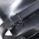 CELINE Shoulder Bag Leather Black Gold Auth 214682-17