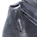 CELINE Shoulder Bag Leather Black Gold Auth 214682-21