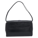 CELINE Shoulder Bag Leather Black Gold Auth 214682-3