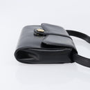 CELINE Shoulder Bag Leather Black Gold Auth 214682-4