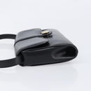 CELINE Shoulder Bag Leather Black Gold Auth 214682-5