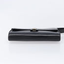 CELINE Shoulder Bag Leather Black Gold Auth 214682-9