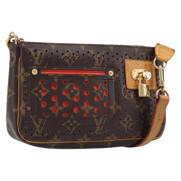 LOUIS VUITTON Monogram Perfo Pochette Accessoires Orange M95185 LV Auth 214683V