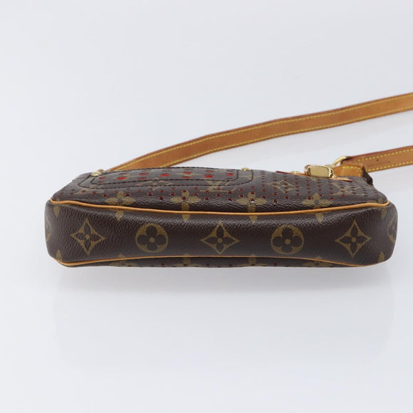 LOUIS VUITTON Monogram Perfo Pochette Accessoires Orange M95185 LV Auth 214683V