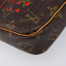 LOUIS VUITTON Monogram Perfo Pochette Accessoires Orange M95185 LV Auth 214683V-13