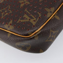 LOUIS VUITTON Monogram Perfo Pochette Accessoires Orange M95185 LV Auth 214683V-15