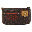 LOUIS VUITTON Monogram Perfo Pochette Accessoires Orange M95185 LV Auth 214683V-2