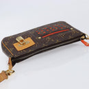 LOUIS VUITTON Monogram Perfo Pochette Accessoires Orange M95185 LV Auth 214683V-6
