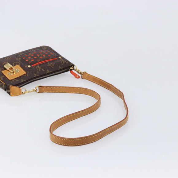 LOUIS VUITTON Monogram Perfo Pochette Accessoires Orange M95185 LV Auth 214683V