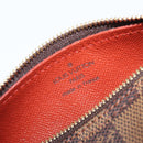 LOUIS VUITTON Damier Ebene Papillon Pouch LV Auth 214685V-16