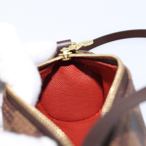LOUIS VUITTON Damier Ebene Papillon Pouch LV Auth 214685V