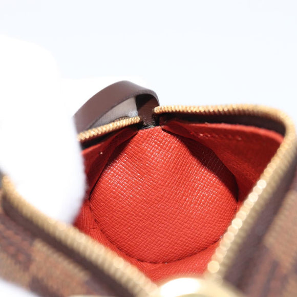 LOUIS VUITTON Damier Ebene Papillon Pouch LV Auth 214685V